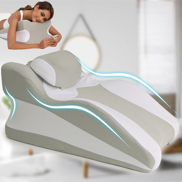 Memory Foam Wedge Pillow – Multi-Purpose Back, Neck & Leg Support Cushion